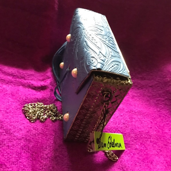 New Sam Edelman Gianna Mini Bag in Blue - Picture 3 of 6